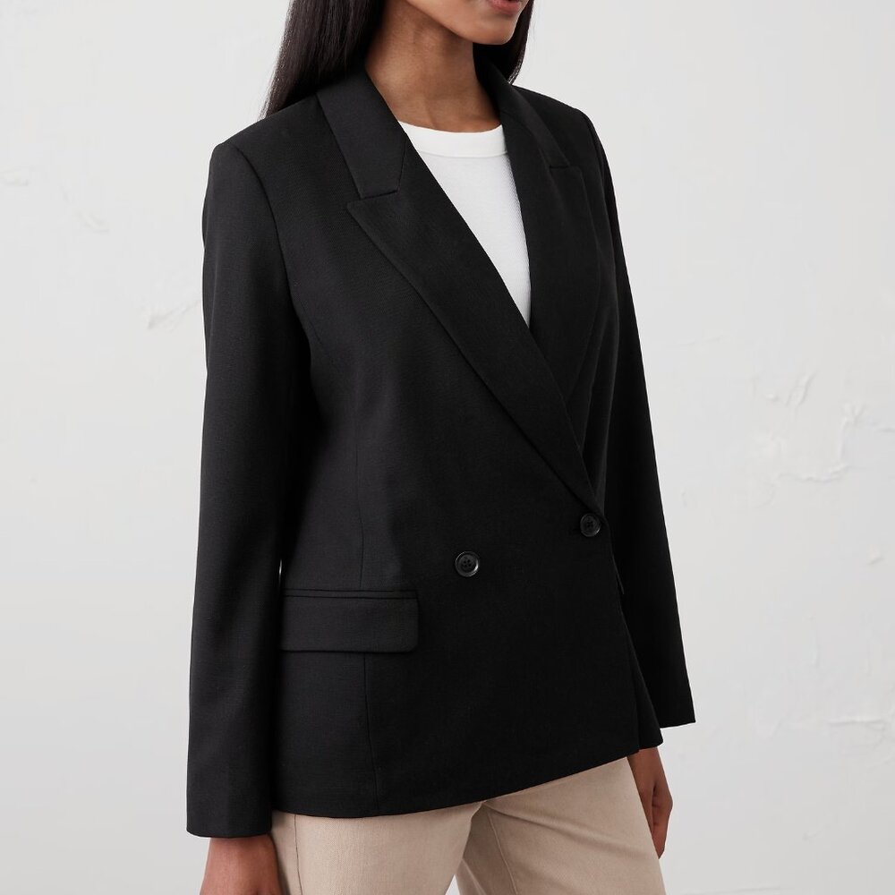 NEW Banana Republic Factory Black sz 6 Boyfriend Blazer Jacket